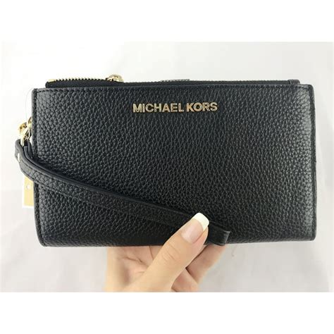 jetset michael kors wallet black|Michael Kors Wallet double zip.